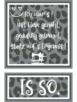 Bügelbild Friendley Gray Leo